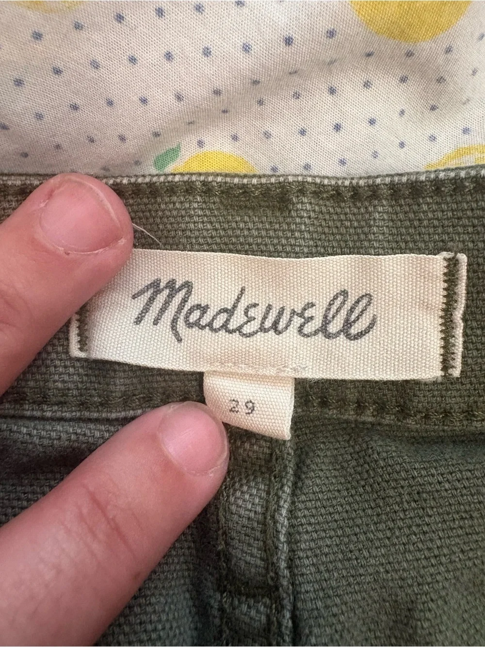 Madewell mini shorts olive green pockets cotton comfy summer beach vacation 29